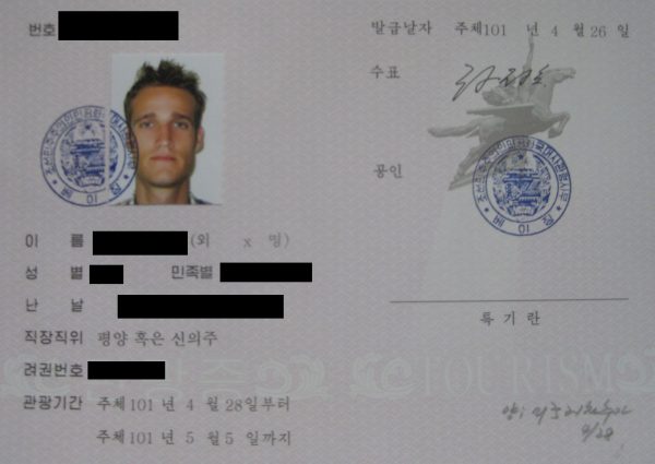 north korea tourist visa fees for indian