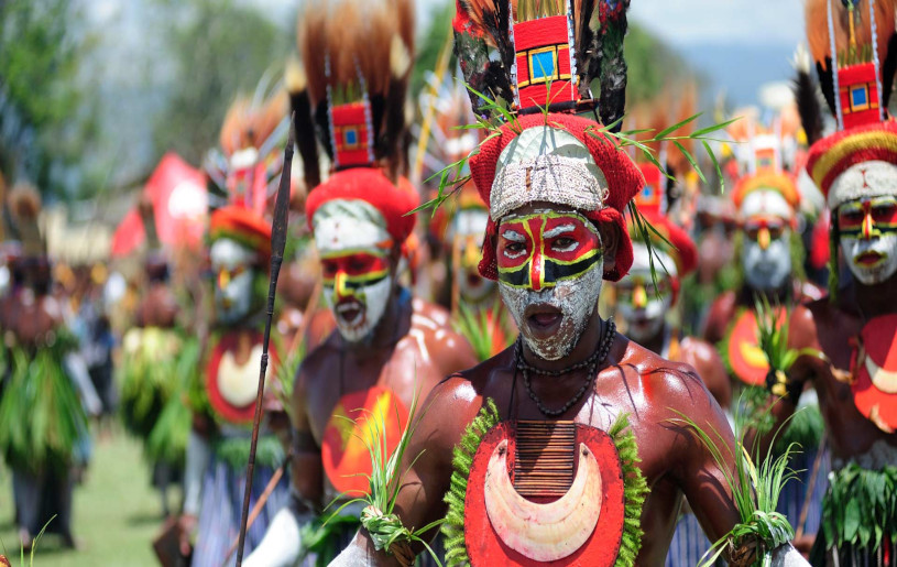 Papua New Guinea tribesmen
