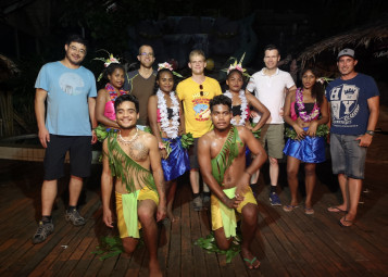 A group of Melanesian dancers