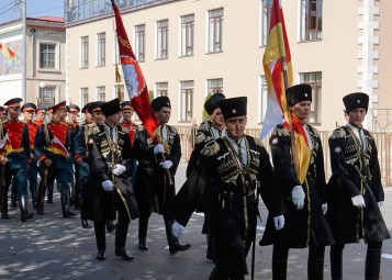 Actual Young Pioneers at the South Ossetia parade