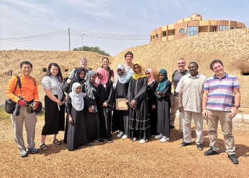 YPT hanging out with local schoolgirls in Sudan