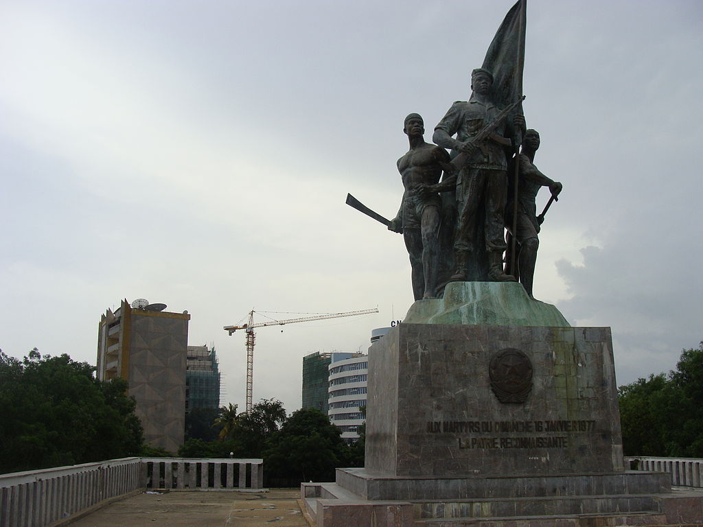 The place du Souvenir, commemorating the victims of the putsch attempt in Benin