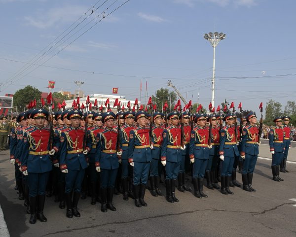 A parade in Transnistria, part of our tours of Moldova