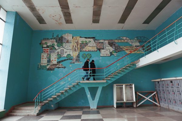 The interior of the train station of Bender, transnistria