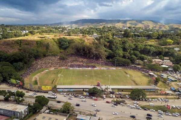 The Lawson Tama Football Stadium in the Solomon Islands