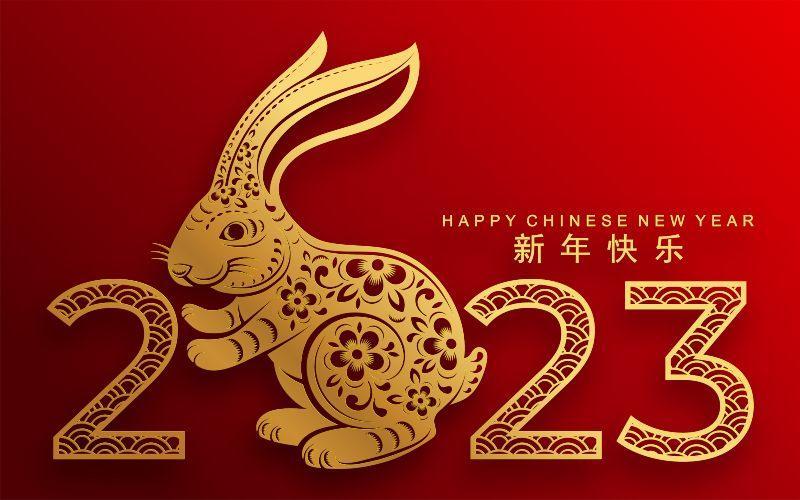 Chinese New Year 2023 Clip Art Year of the Rabbit Gong Hei 