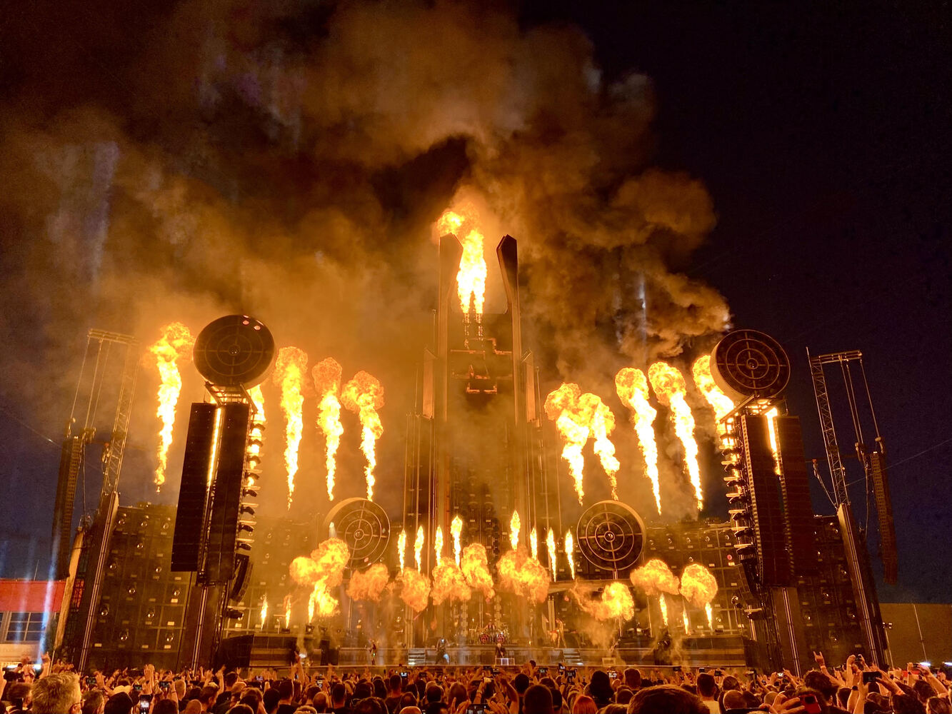 Rammstein concert flames