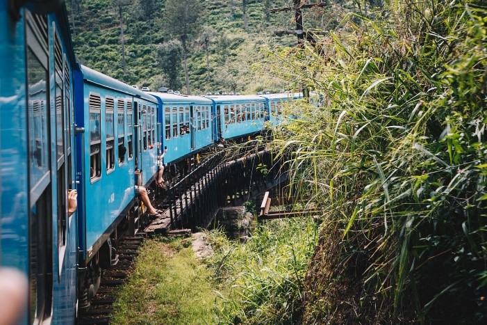 Kandy Ella Train on Bridge
