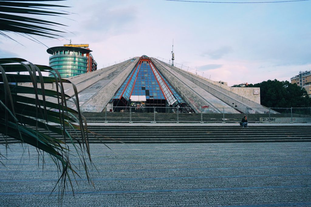 The remains of the Tirana Pyramid.