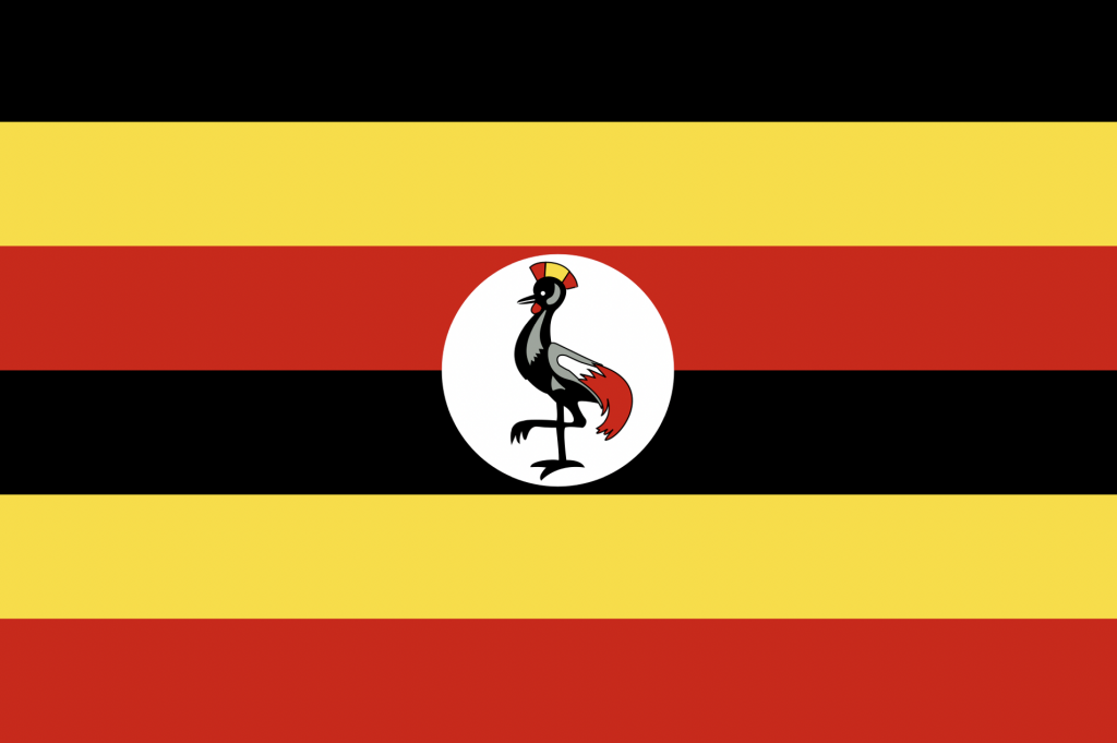 The current Flag of Uganda, adopted in October 1962.