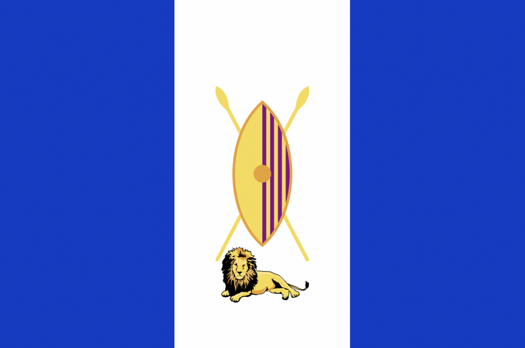 The current flag of the Kingdom of Buganda.