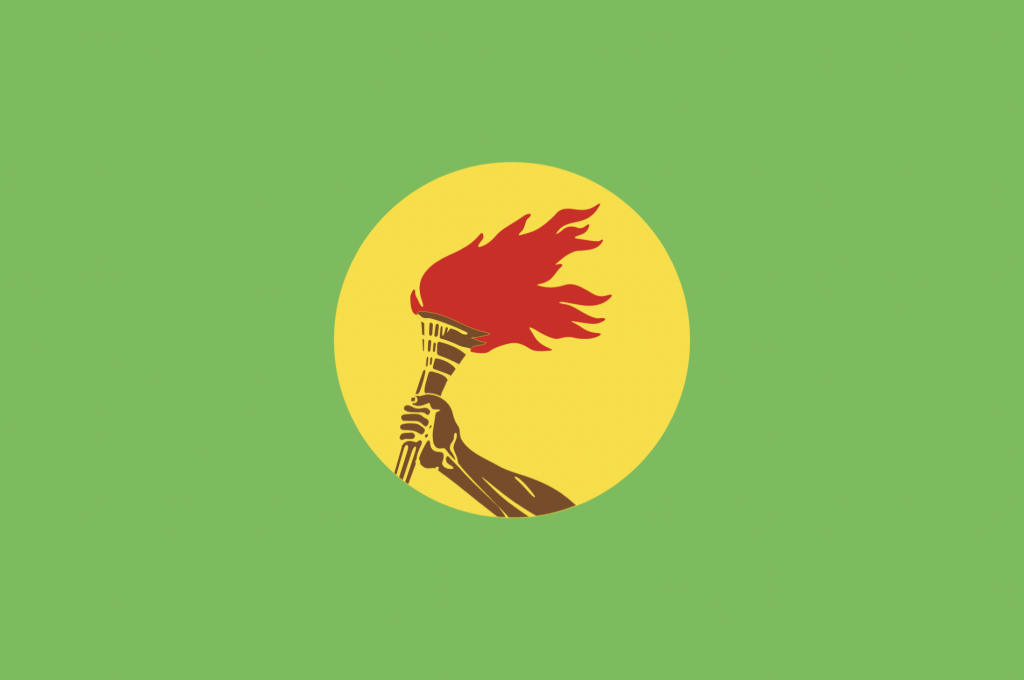 The flag of Zaire (1971-1997)