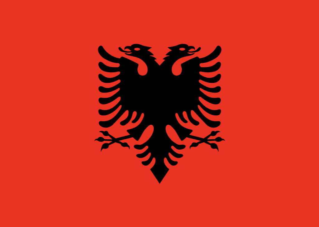 The Flag of Albania.