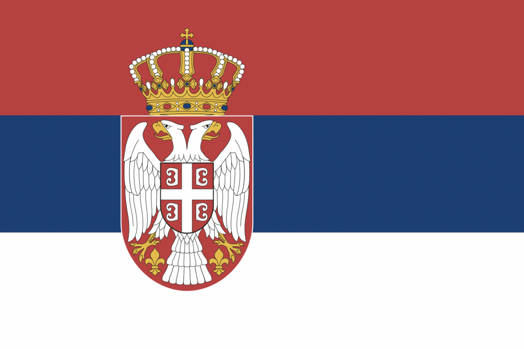 The Flag of Serbia.