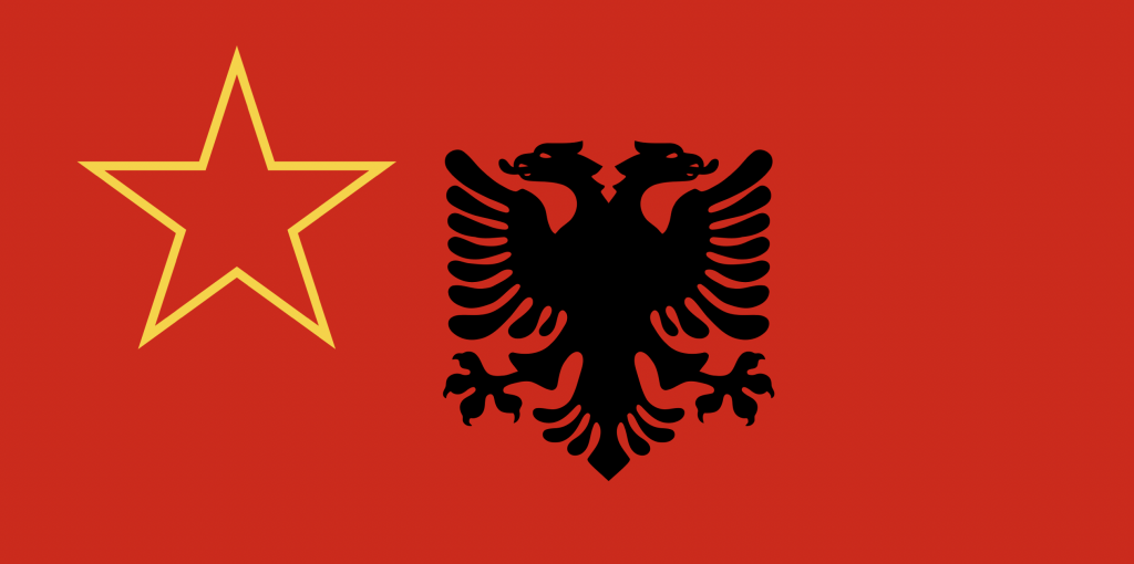 The Flag of Yugoslavia's Albanian Minority.