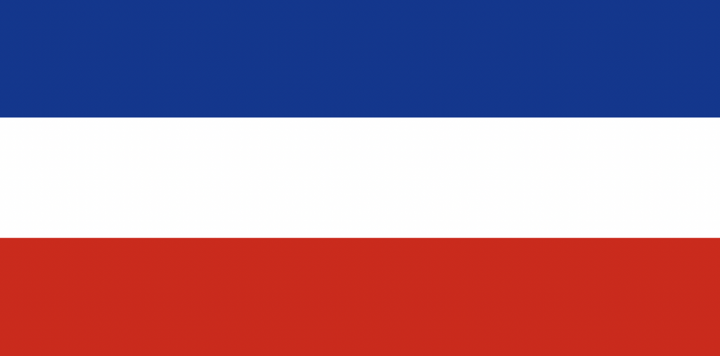 The Serbian pan-Slavic Tricolour.