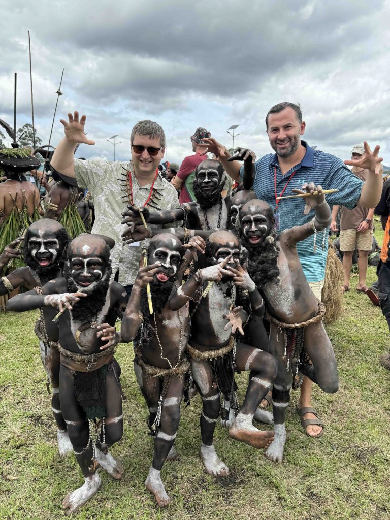 Embracing the spirit of adventure, YPT travelers dive headfirst into the celebrations of the Mount Hagen Festival!