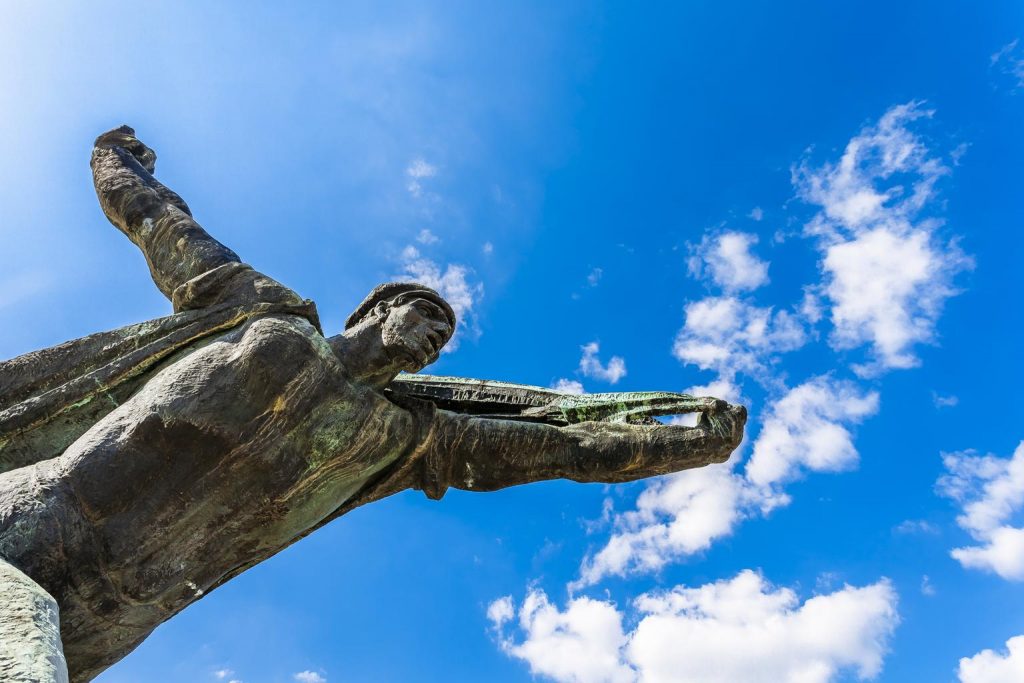 A Communist-era statue on the outskirts of Budapest.