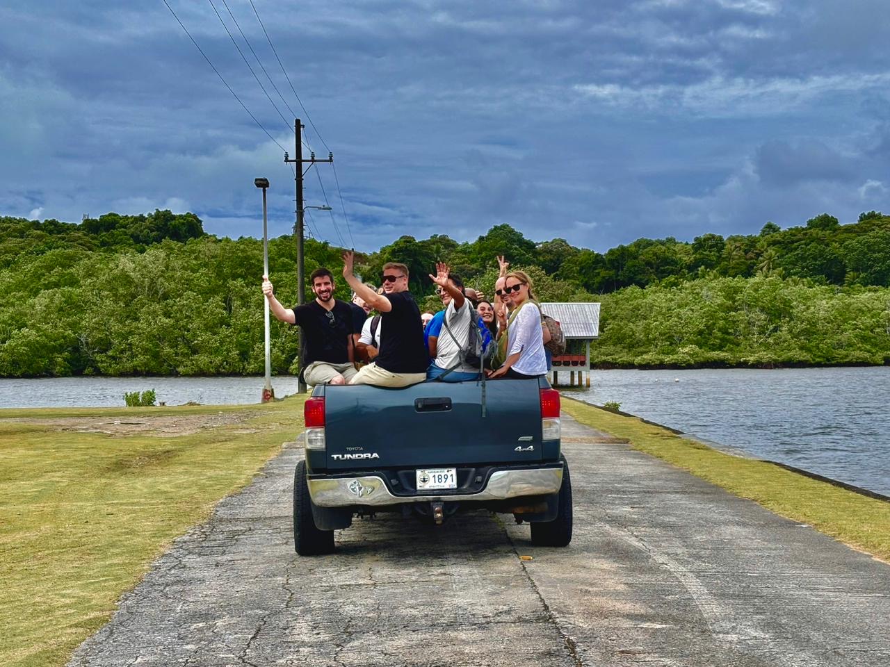 Driving in Babeldaob Palau on a Palau Tour