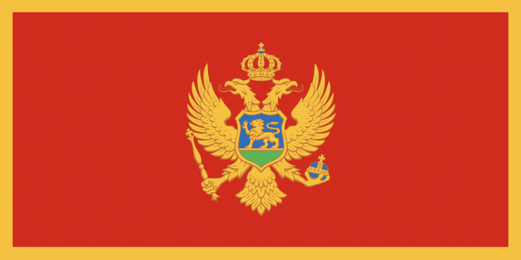 The Flag of Montenegro.