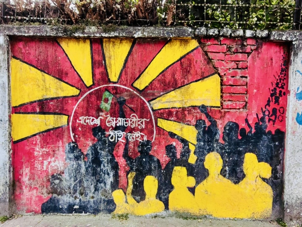 Bangladesh uprising murals