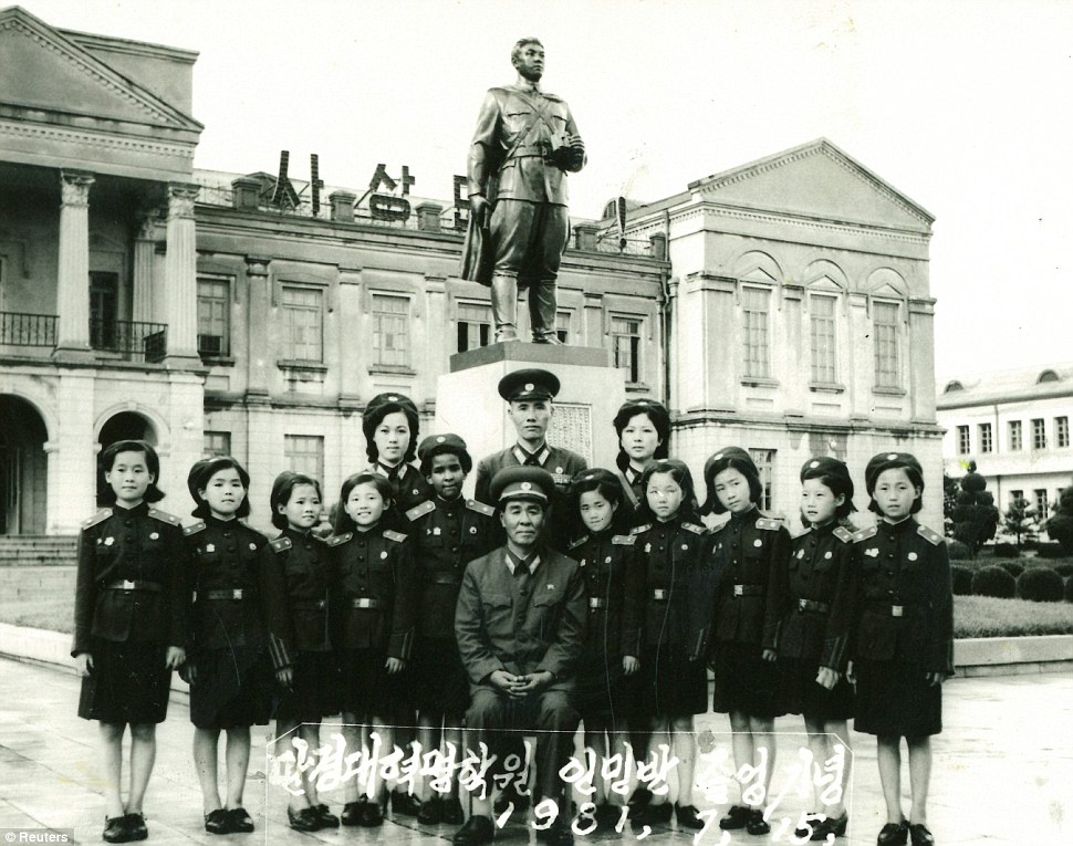 Monica and her Fellow Classmates at Mangyongdae Revolutionary Boarding School, 1981